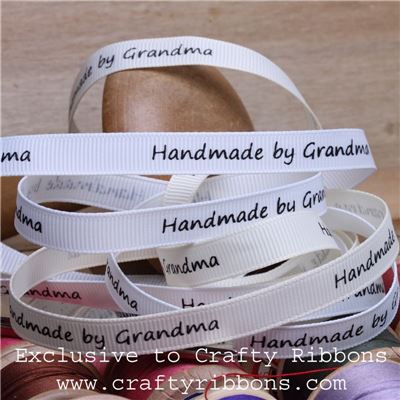 Handmade by Grandma Ribbon - 9mm